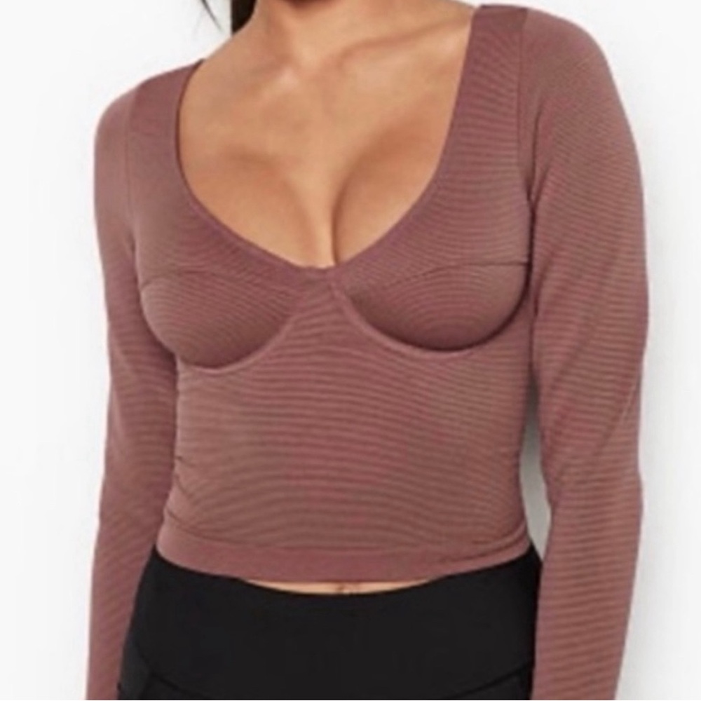 Victoria’s Secret top with under wire - size small - vintage rose - dark pink